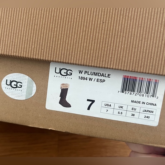 UGG Brown Plumdale Tall Boots with Tassels - Picture 8 of 8